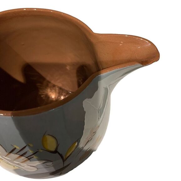 Stangl Pottery VNTG 50s Trenton, NJ “Golden Harvest” Hand-paint Pitcher Blue MCM - Picture 8 of 11